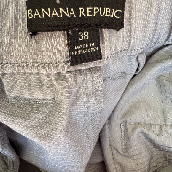 Banana Republic Mens Gray Stretch Relaxed Fit Lightweight Elastic Waist Short 38 - Picture 4 of 9